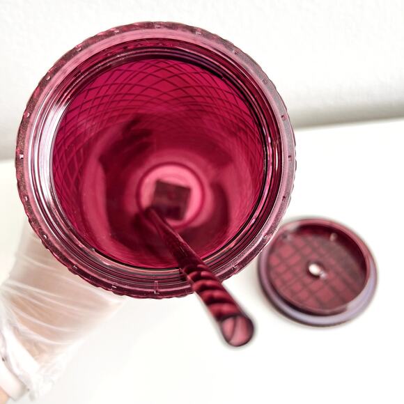 NEW 2022 Starbucks 24oz Cold Drink Cup Diamond Studded Tumbler Gift - Red - Picture 4 of 4